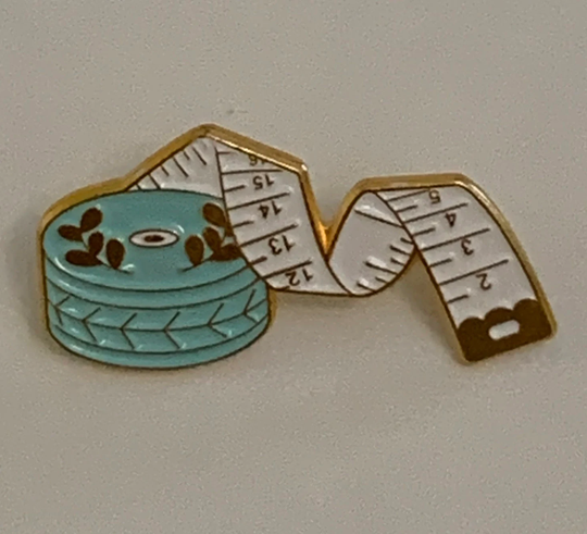 Measuring Tape Enamel Pin Sew Hobbyist Gift Seamstress