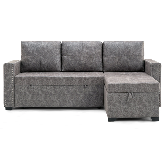 84" L Sectional Sofa with 2 USB Charger