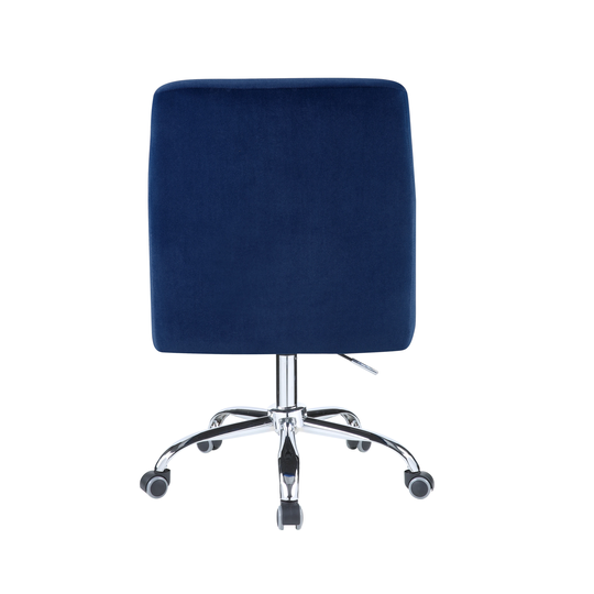 Trenerry Office Chair in Blue Velvet Chrome Finish