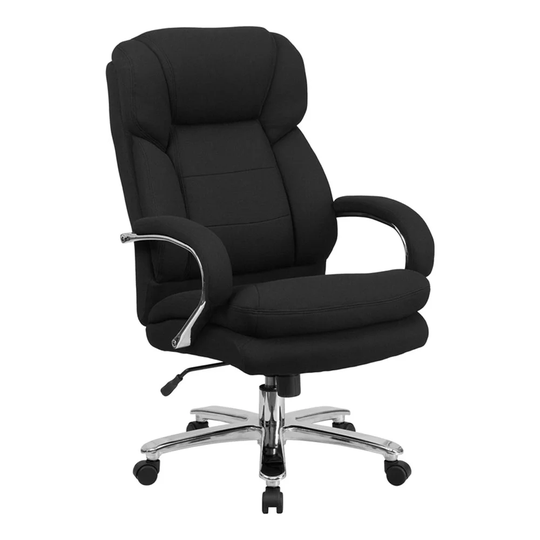 Offex Executive Ergonomic Office Chair with Loop Arms - Black Fabric - 28"W x 31"D x 45" - 49"H