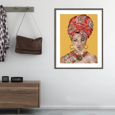 African Flair IV Earthy by Anne Tavoletti Wood Framed Wall Art Print