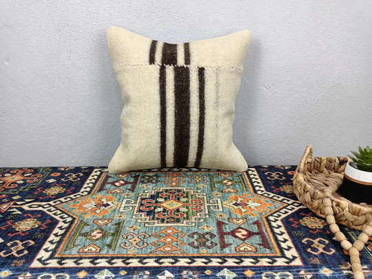Cushion Covers, Sofa Decor Pillow, Home Design Pouf Pillow Case, Turkish Pillows, Wool Pillowcase, 16x16 Cover, 16-16Vt 70