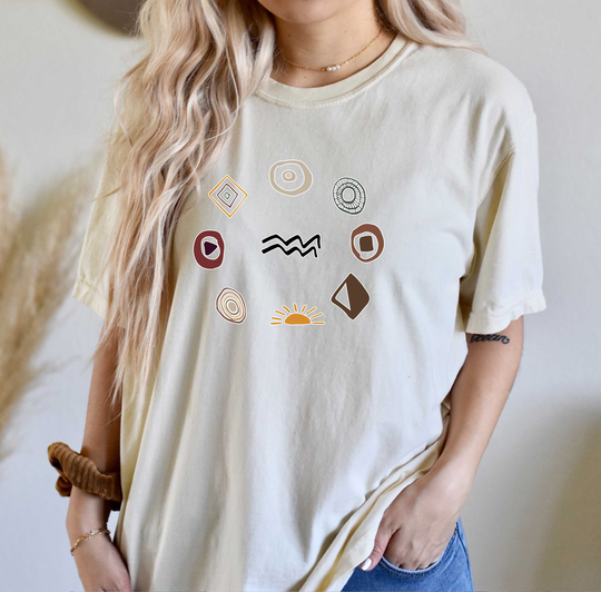 Comfort Colors Zodiac Sign Shirt, Aquarius Top, T-Shirt, Comfy Oversized Boho Shirt