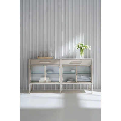 74" Wide 2 Drawer Birch Solid Wood Sideboard