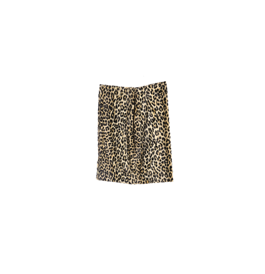 Vintage Women Leopard Print Pencil Skirt - Era 40's 50's