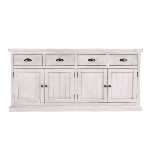 Quincy 4-Drawer 4-Door Sideboard in Nordic Ivory by Kosas Home