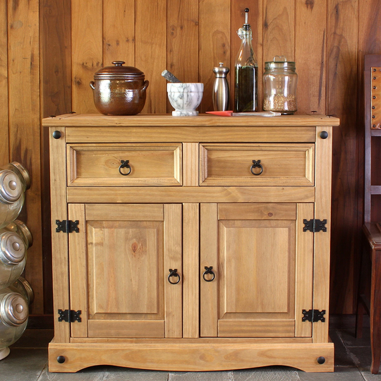 35" Wood Buffet Sideboard Corona Collection | Furniture Dash