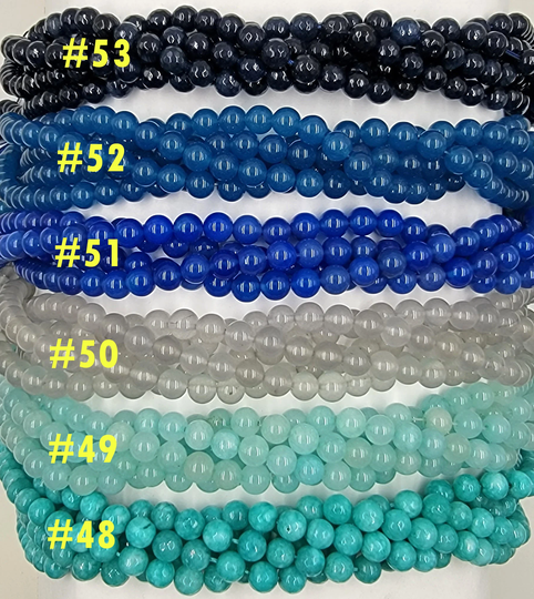 Assorted Multi-Color Round Cut Gemstone Beads, Colorful 8mm Loose 15.5" Full Strand, Wholesale Org149B