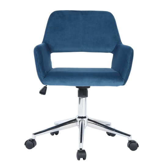 Velvet Adjustable Swivel Office Chair with Casters