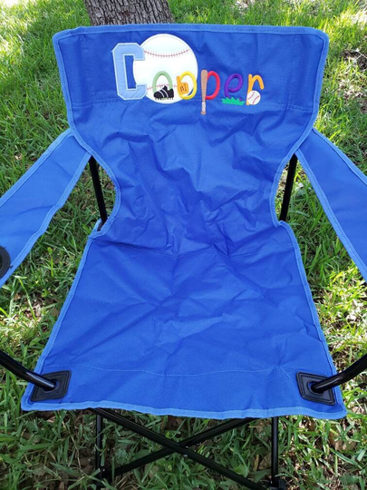 Kids Baseball Theme Personalized Chair