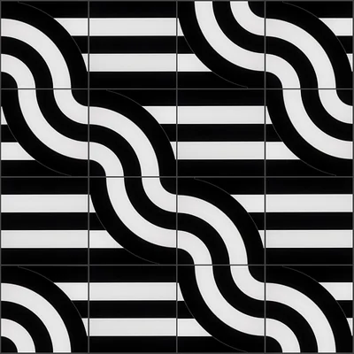 Elizabeth Sutton Bow Horizontal 2" x 12" Marble Novelty Mosaic Wall & Floor Tile
