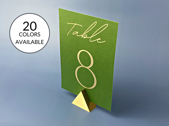 Set Of Tall Triangle Table Number Holders | Card Stands Wedding Packs 5 Or 10