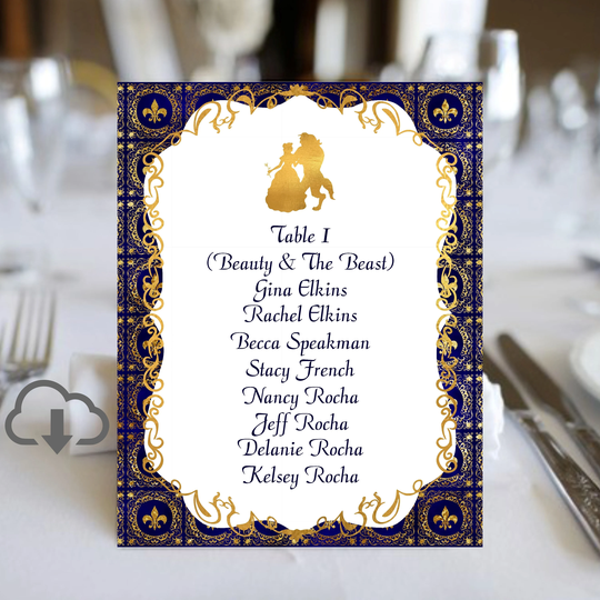 Fairy Tale Story Book Table Seating Cards | Select Your Characters Build Own Set #ts-324-1