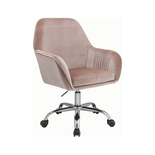 ACME Eimer Office Chair in Peach and Chrome