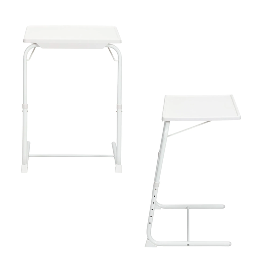 Adjustable Folding TV Tray Table with Cup Holder