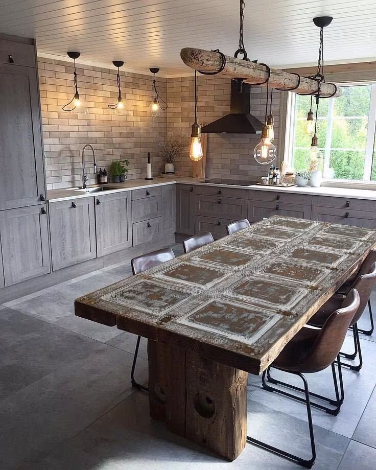Antique Whitewashed Table, Solid, Custom Size Distressed Farmhouse Chippy White Reclaimed Wood Decor