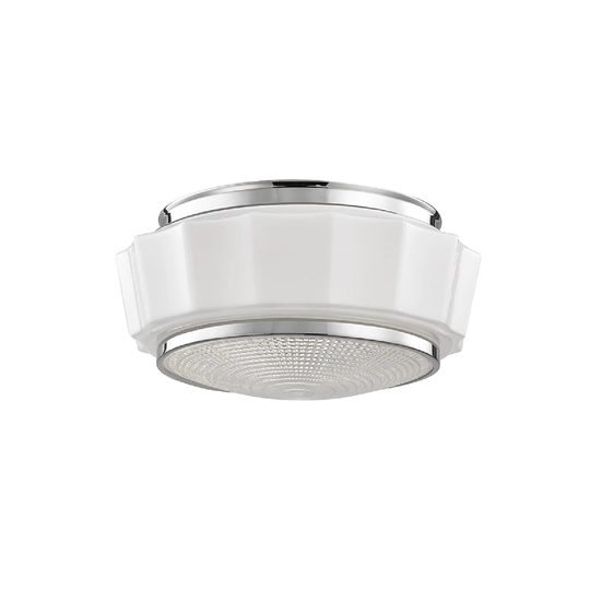Hudson Valley Odessa 2-light Nickel Flush Mount