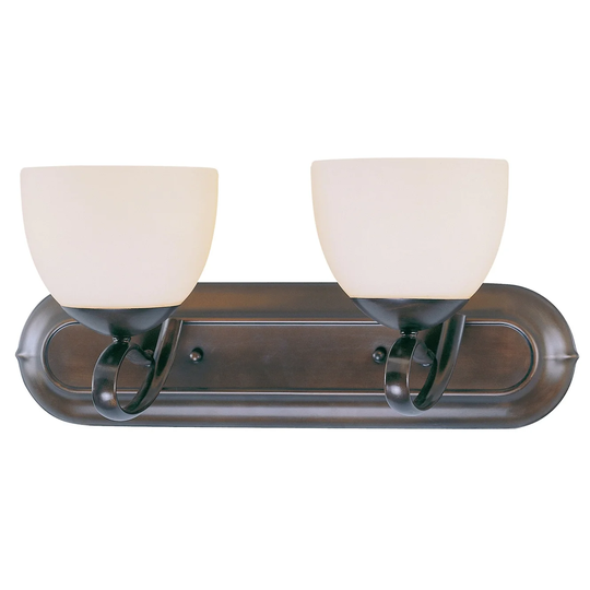 Classic Lighting 71012 9" Glass & Steel 2 Light Vanity from the