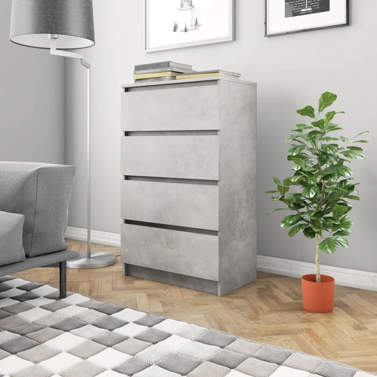 Sideboard Concrete Gray 23.6"x13.8"x38.8" Engineered Wood