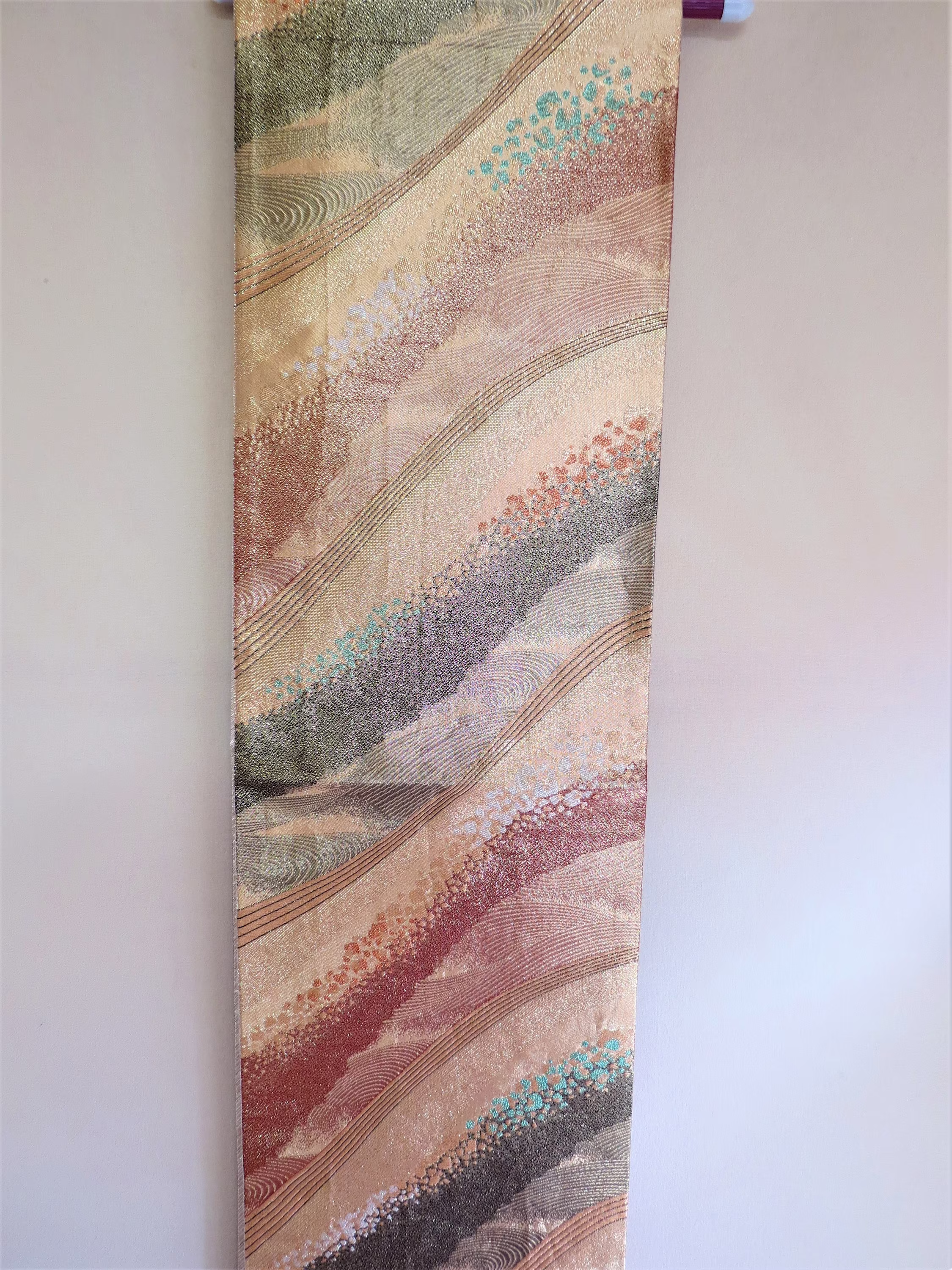 Obi Table Runner, Silk Obi Belt, Zen Art Runner, Vintage Japanese Obi, Bed, Wall Hanging, Zen, Furisode Table Gift For Her