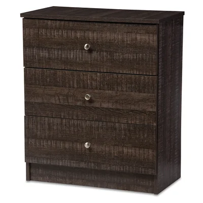 Owen Modern And Contemporary Espresso Brown Wood 3-Drawer Storage Chest