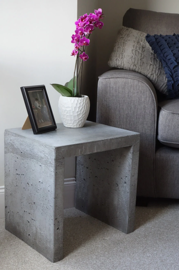Solid Concrete Side Table
