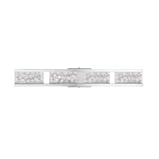 Callavio 4-Light-LED Chrome Vanity Light with Glass Shade