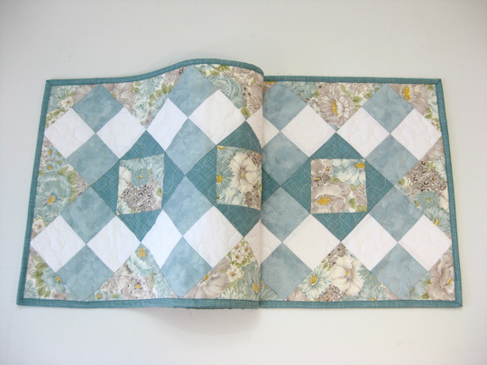 Quilted Table Runner, Floral Modern Runner