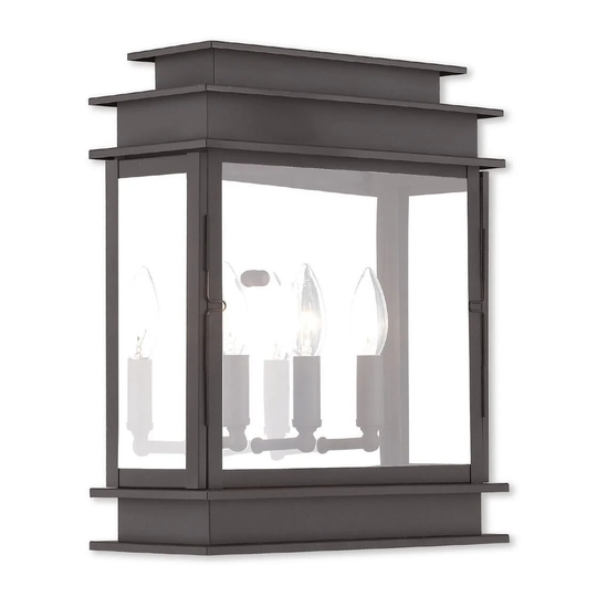 Livex Lighting Princeton Bronze 3-light Outdoor Wall Lantern