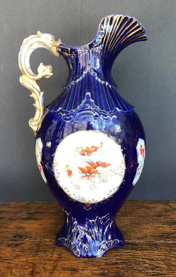 Victoria, Austria, Carlsbad, Antique Ewer, Large Ornate Pitcher, Circa 1800S, Victorian Sideboard Jug, Fine Art Ceramic