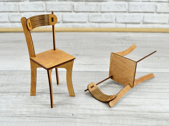Miniature Chair 16 Scale Dollhouse Furniture 12 in Doll Dining Room Diorama Accessories Kitchen