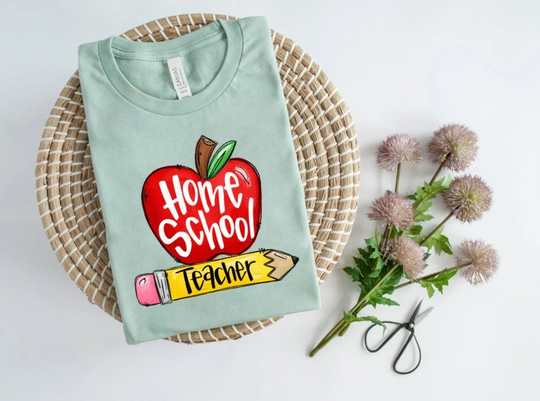 Apple An Pencil Teacher Grade School Transfer-Htv Diy Tshirt Transfer - Ready To Press - First - Second - Third - Fourth - Fifth - Back