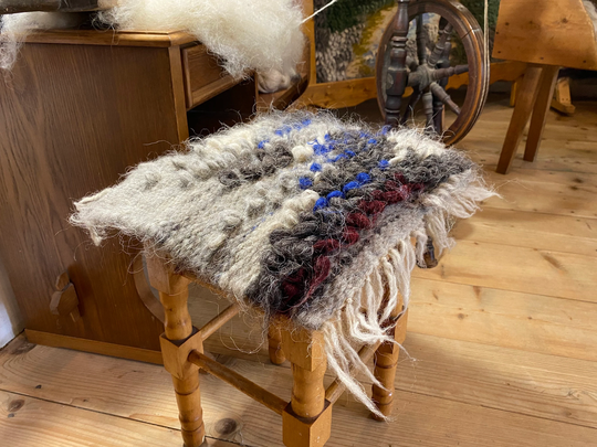 Woven Natural Rug/Chair Pads/Chair Slipcover/Chair Cushion/Wool Cushion/Texture Cushion/Custom Cushion/Ukrainian Rug