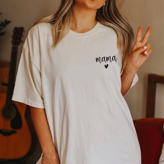 Comfort Colors® Color Mama Heart Shirt | Mom Shirt, Mommy T-Shirt, Cute Mother's Day Gift, Life