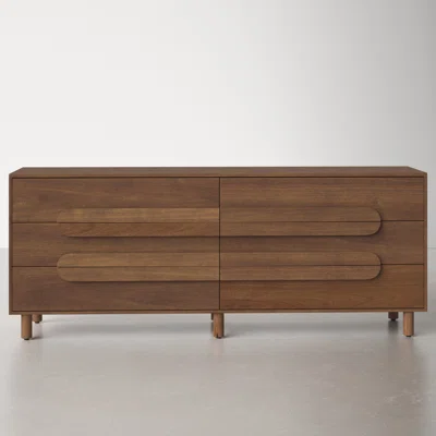 Cservak 6 Drawer 74.3'' W Solid Wood Sideboard