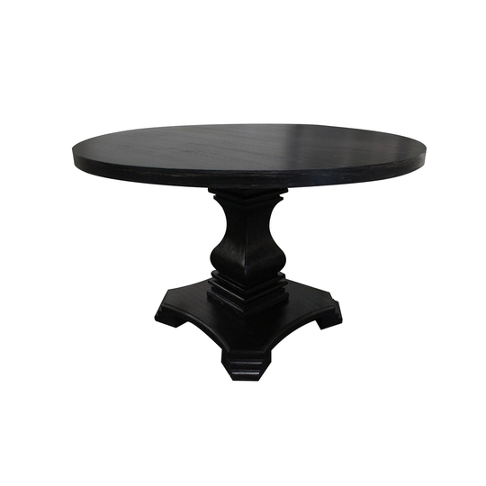 Best Master Furniture Round Antique Black Dining Table
