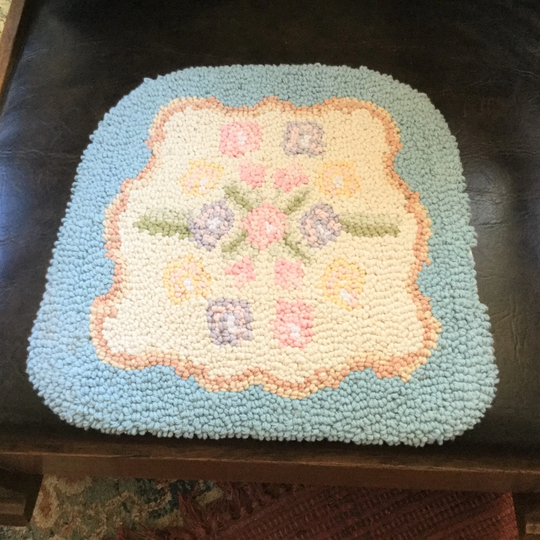 Alkaso Hand Hooked 100% Cotton Chair Pad ~ Made in India
