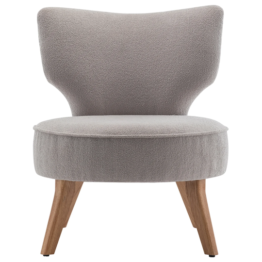 Teddy Velvet Single Accent Chair Small Padded Upholstery Armless Chair