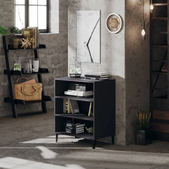 Sideboard Gray 22.4"x13.8"x27.6" Chipboard