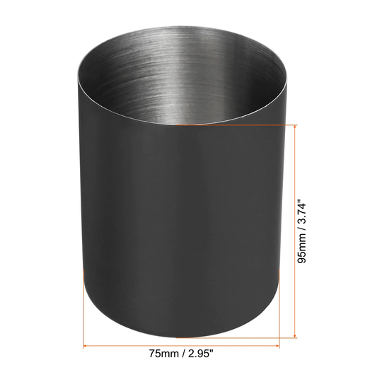 Pencil Holder Pen Holder for Desk Stainless Steel Pen Holders Cup 2pcs - Black