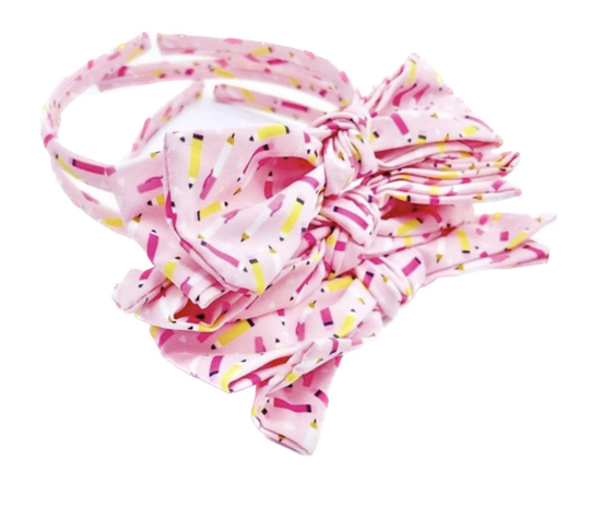 Girls Back To School Hair Bows, Pencils Headbands, Kindergarten Outfit, Shirt, 1st Grade Bows