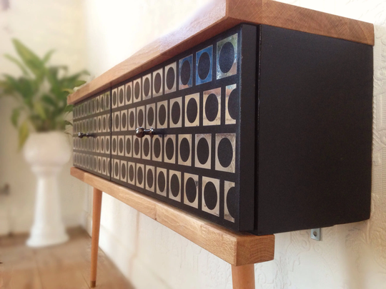 Atomic Cd/Dvd Storage Slim Console Table