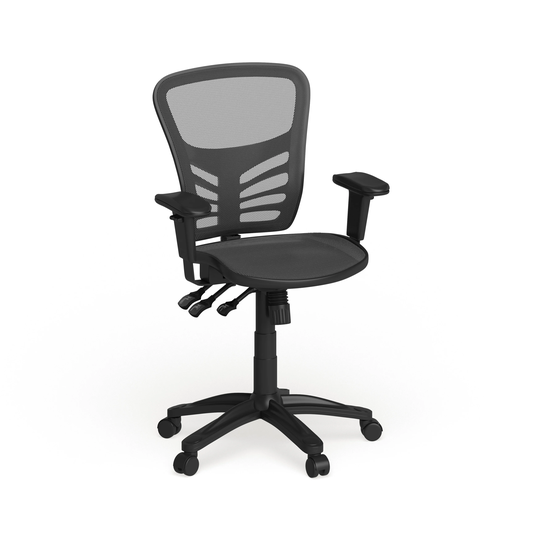 Mid-Back Mesh Multifunction Ergonomic Office Chair with Adjustable Arms