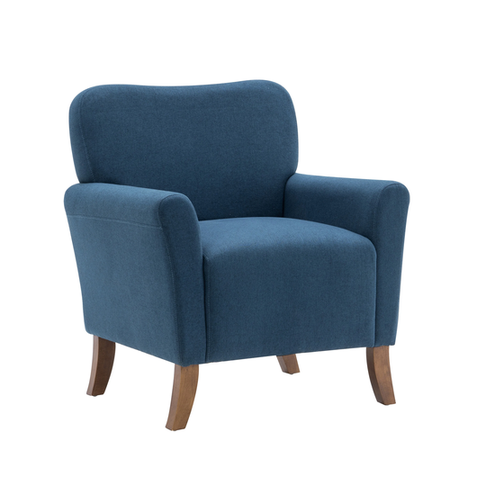 Porthos Home Inia Accent Chair, Fabric, Flared Armrests, Wooden Legs