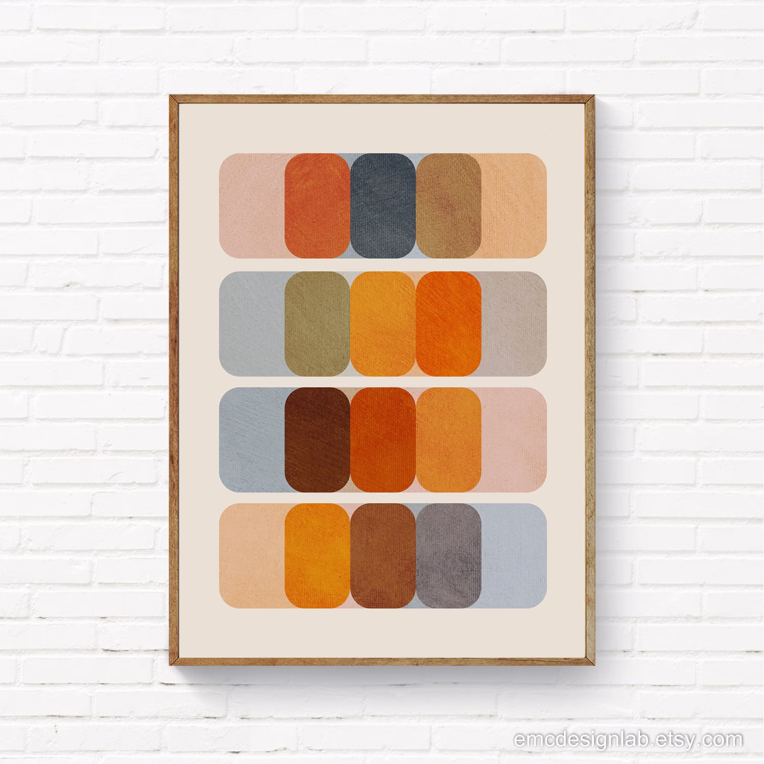 Abstract Colorful Print Mid-Century Modern Wall Art, Office Prints, Moder Living Room Artwork, Geometric Posters