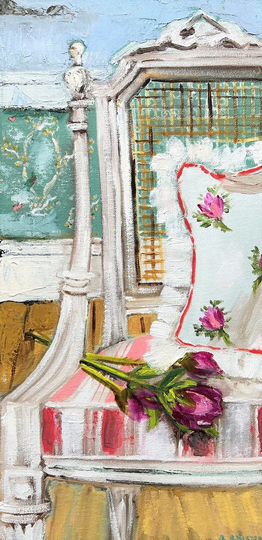 French Chair Original Oil Painting