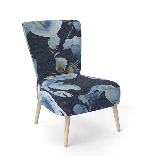 Designart 'Indigold Flower Pattern' Upholstered Floral Accent Chair