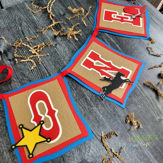 My First Rodeo High Chair Banner, Cowboy Banner