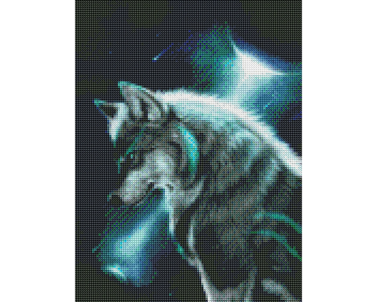 Full Drill Diamond Painting Kit 5D Wolf Cross Stitch Paint With Diamonds Mosaic Dotz Kit, 30x40cm