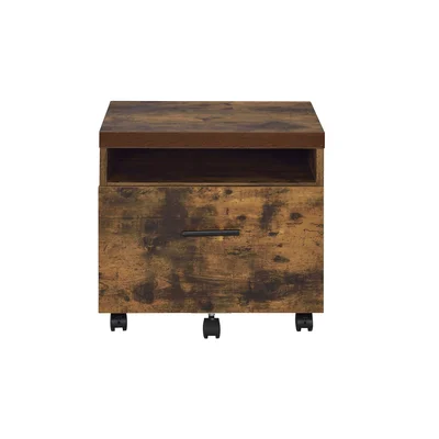 Black Retro Weathered Oak File Cabinet Vertical Filing Cabinet